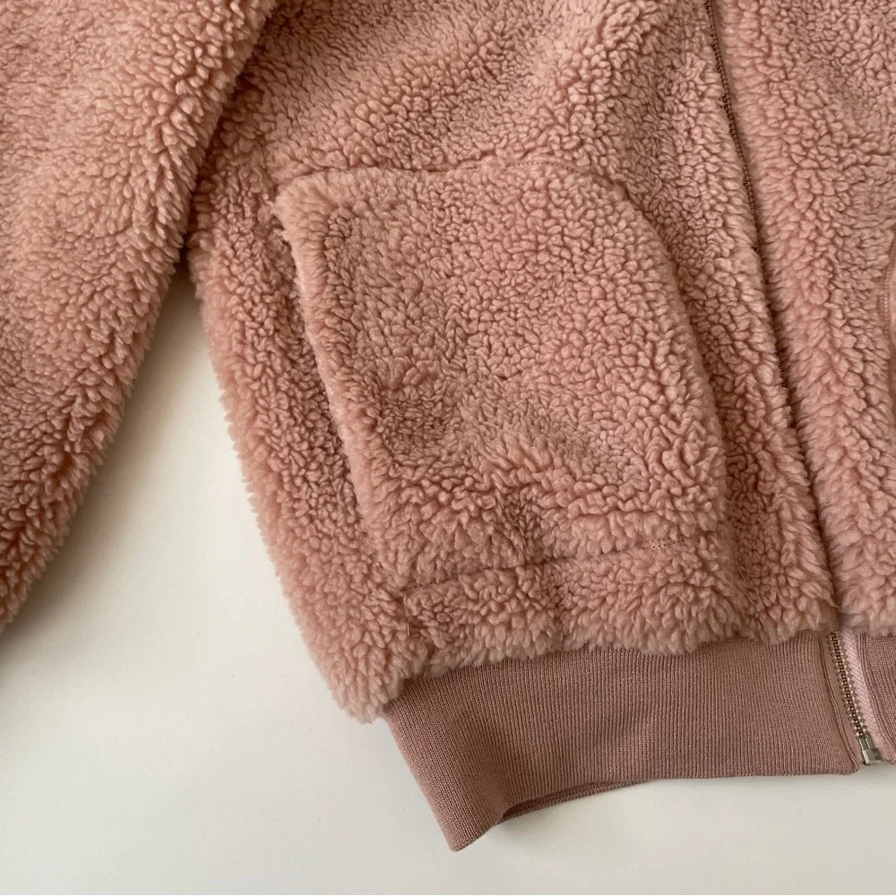 Aritzia Wilfred Free the Teddy Jacket Zip Up Plush Sherpa in Sanders, Size XS - Picture 10 of 16
